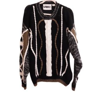 VINTAGE INDEX 3D KNIT CHUNKY SWEATER